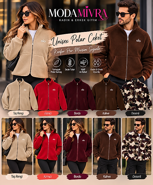 Unisex Polar Ceket