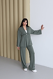 TEK DÜĞMELİ KİMONO TAKIM