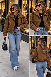 Süet Bomber Ceket