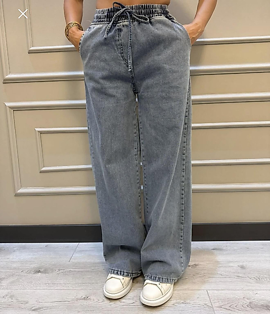 LASTİK BEL KOT PANTOLON