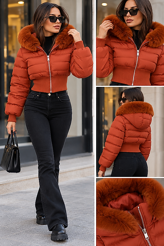Crop Şişme Mont