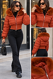 Crop Şişme Mont