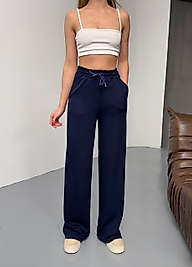 MODAL KUMAŞ PALAZZO LACİVERT-XXL