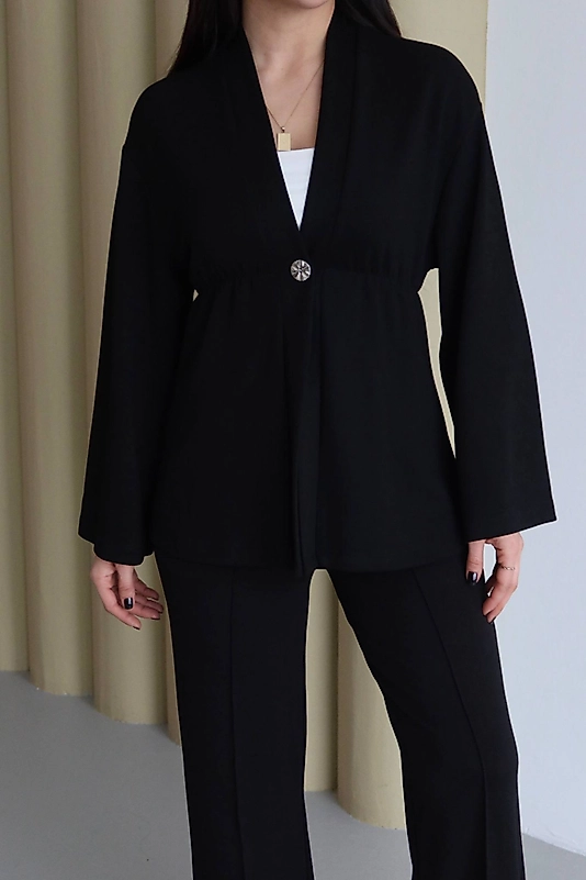 TEK DÜĞMELİ KİMONO TAKIM